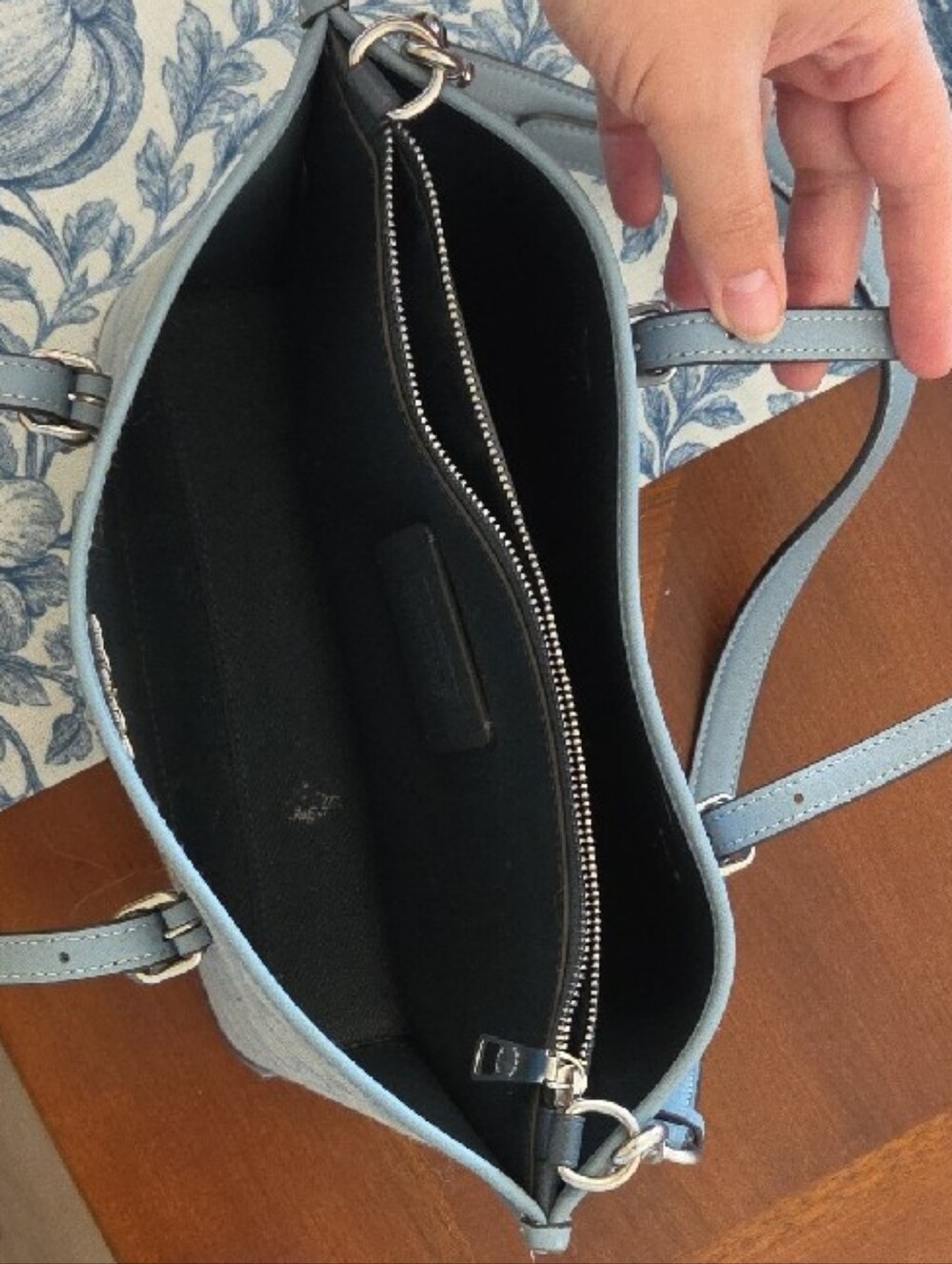 Coach Mollie Light Blue Signature Bag - Picture 5 of 8